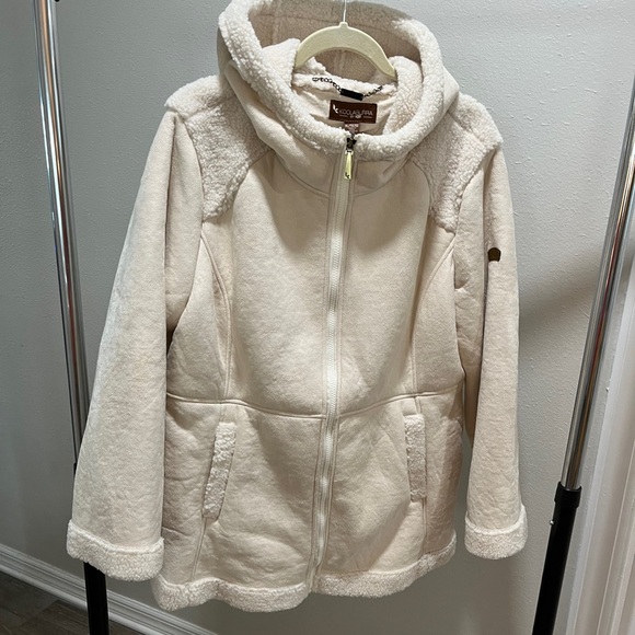 Koolaburra by Ugg Faux Suede Hooded Coat w/Sherpa Trims Women’s Size XL-NWT - Picture 2 of 9